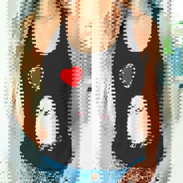 シマエナガ『ハート』白い鳥【どうぶつフレンズ】動物 ゆるくて かわいい タンクトップ