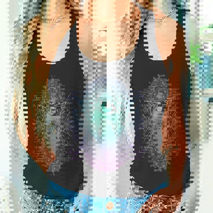 スピリチュアルと密教のマジカルサイケデリックマンダラ タンクトップ