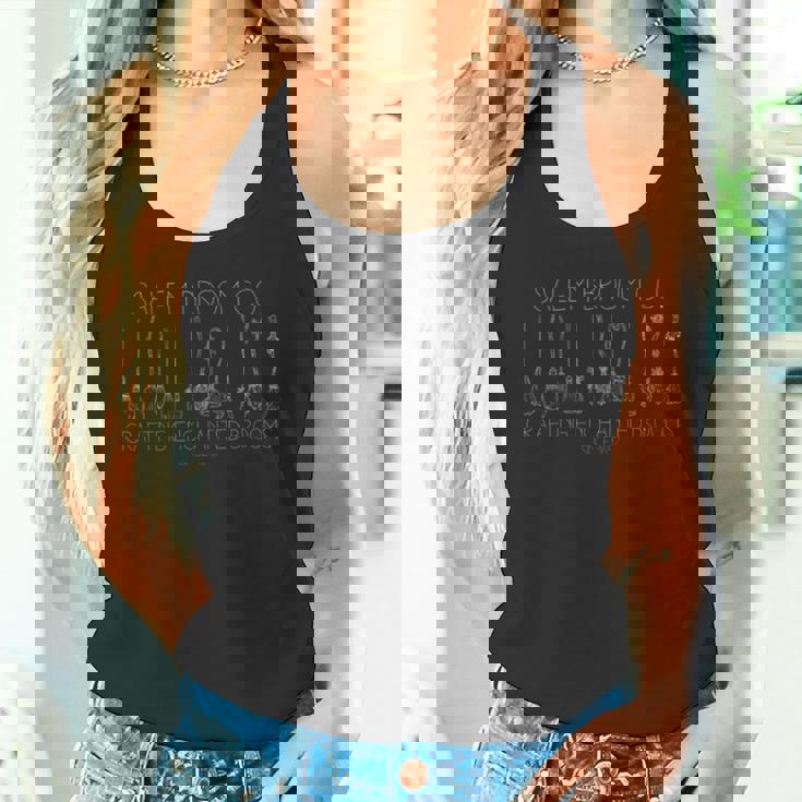 セーラム ほうき 面白い 空飛ぶ魔女 ハロウィン 魔女 長袖tシャツ タンクトップ