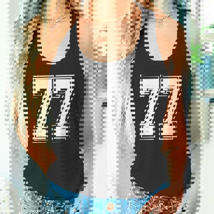 ナンバー77 野球 フットボール 誕生日 タンクトップ