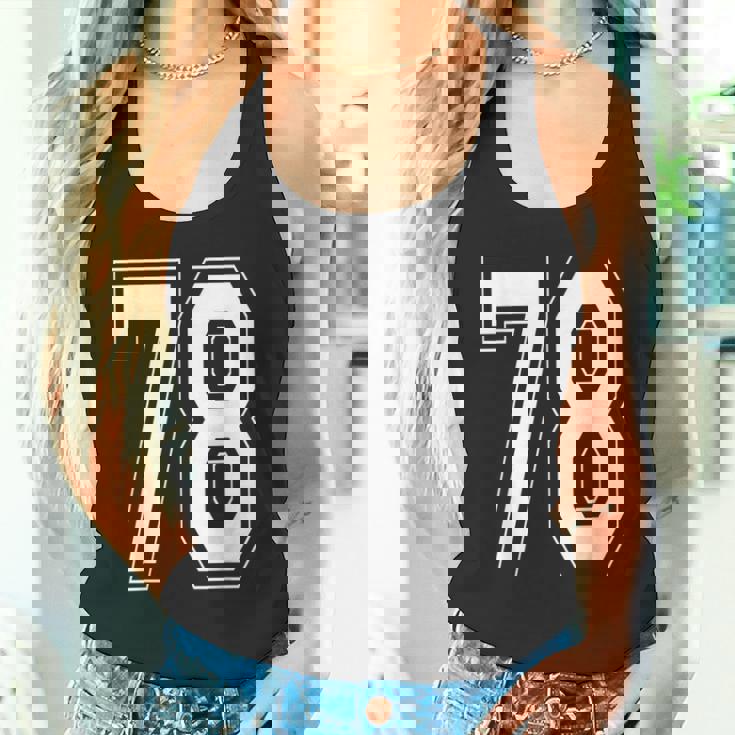 ナンバー78 バーシティスタイル ボールド スポーツ 誕生日 ジャージ タンクトップ