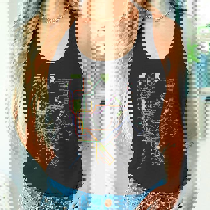 ニューヨーク市メトロマップアート I Heart Ny お土産ギフト 長袖tシャツ タンクトップ