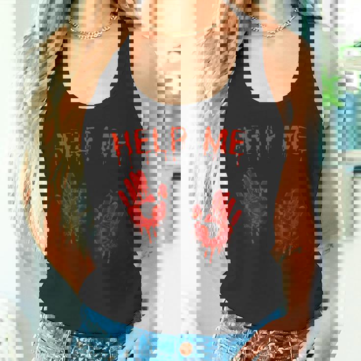 ハロウィーン-血まみれの手血のスプラッターコスチュームゾンビ タンクトップ