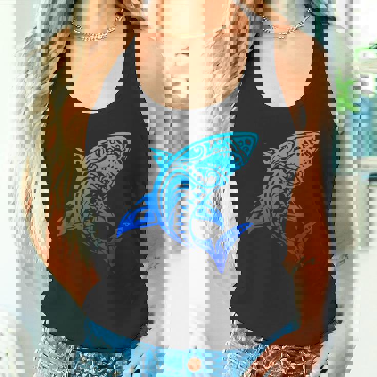 ハワイアン トライバル シャーク ポリネシアン タトゥースタイル バケーション タンクトップ