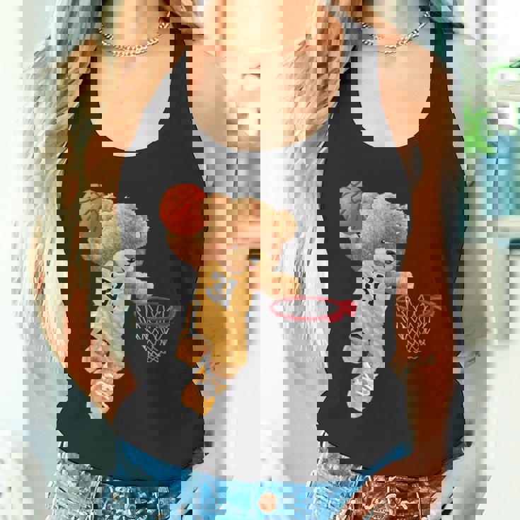 バスケットボール かわいい テディベア タンクトップ