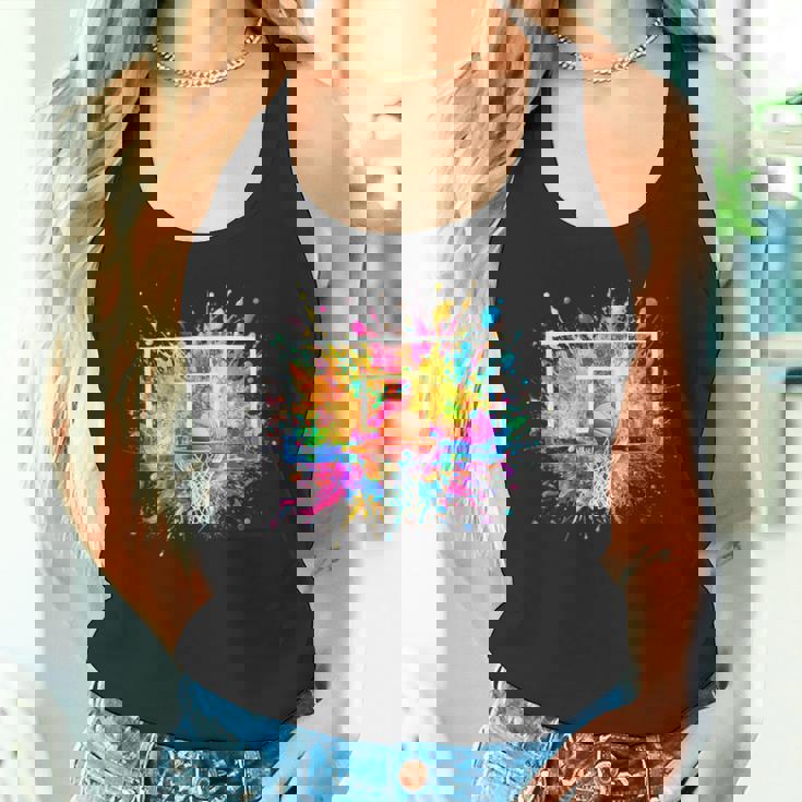 バスケットボール バスケ 面白tシャツ カラフル ゴール おもしろ 服 バスケ部 グッズ ネタ メンズ タンクトップ