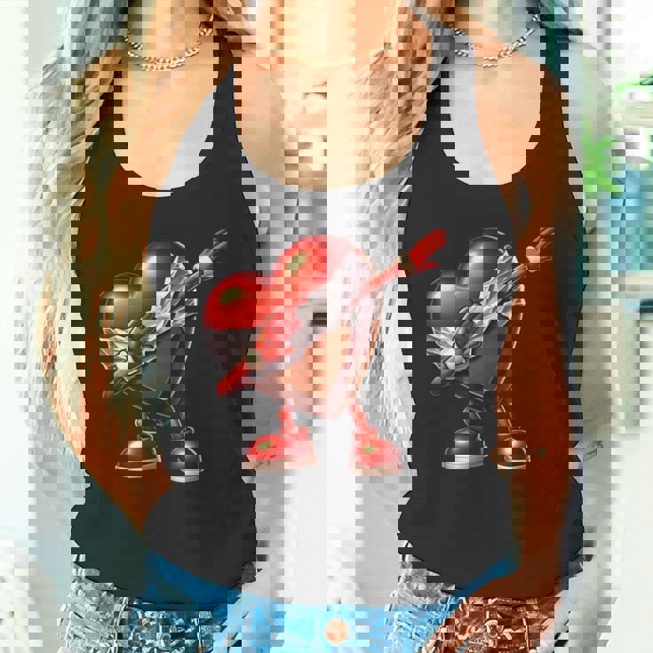 バレンタインデー チョコレート ハート ダビングデザイン タンクトップ