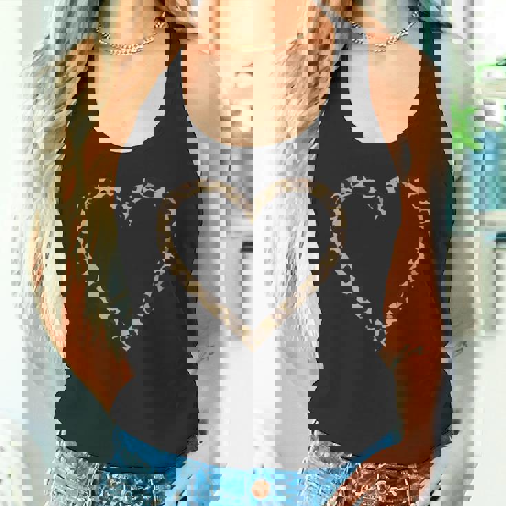 ヒョウ柄のハート タンクトップ