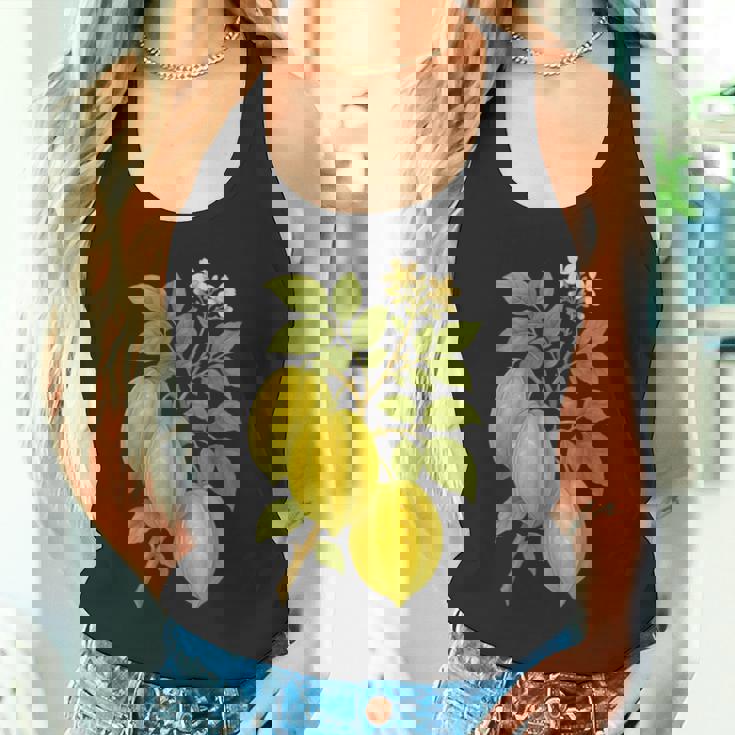 ビンテージ ボタニカル スターフルーツ 自然 アートプリント タンクトップ