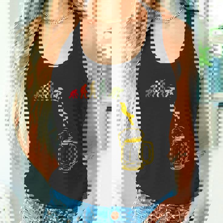 ビール 酒 面白いtシャツ 人類の進化 飲み おもしろ 飲み会 のんべえ メンズ ネタ 服 タンクトップ