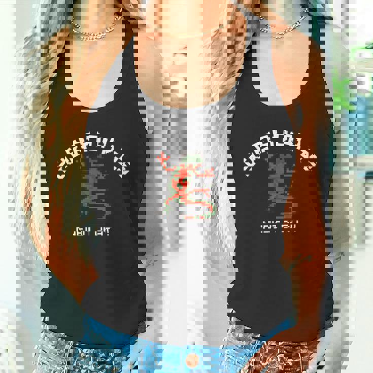 ピクセル アニマルズ アカハライモリ Japanese Fire Belly Newt 白フォント タンクトップ