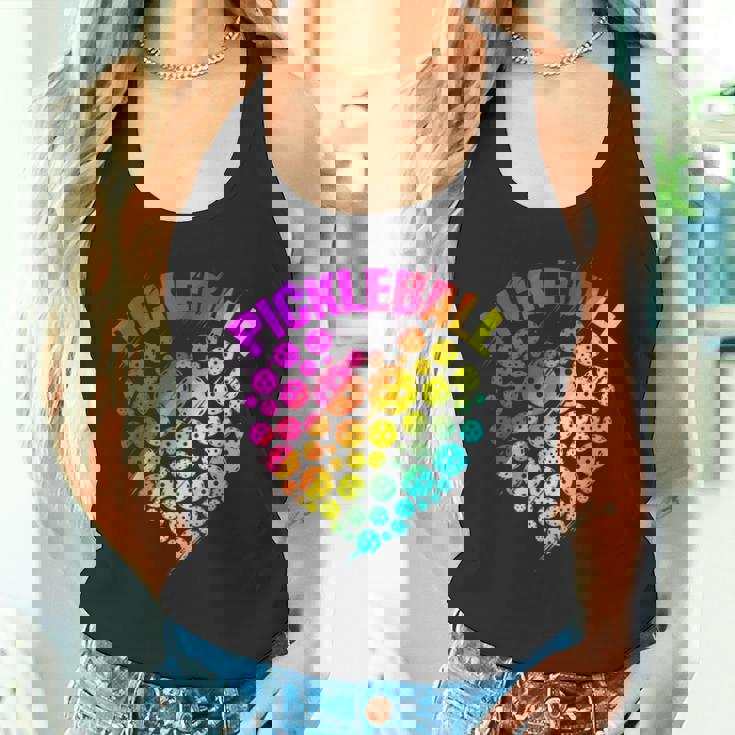 ピックルボール ハート カラフル ラブ ピックルボール タンクトップ