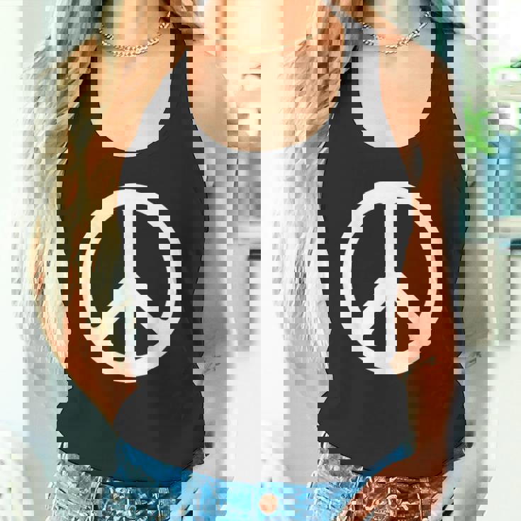 ホワイト ピースサイン タンクトップ