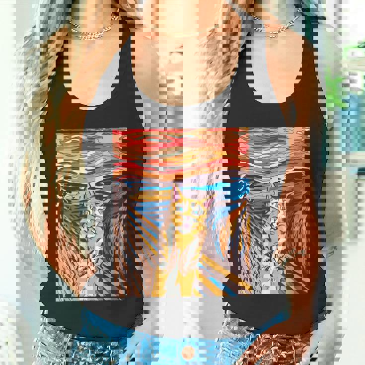 ファニー タビーキャット 絵画 ムンクの叫び パロディ タンクトップ