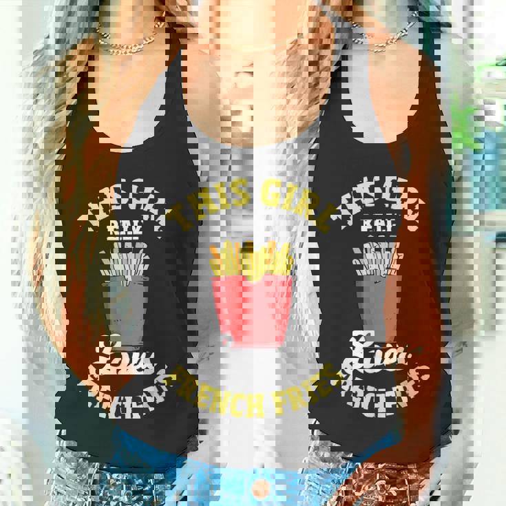 フライドポテト この子は本当にフライドポテトが好きなんだ フライドポテト タンクトップ