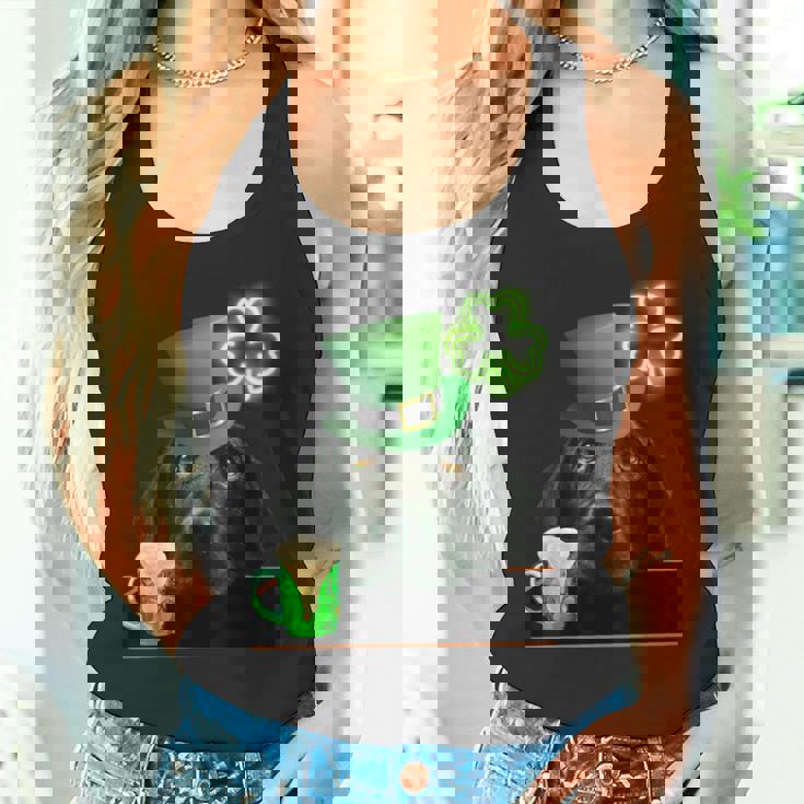 ブラックラボシャツ シャムロック アイリッシュドッグ 絵 聖パトリックス タンクトップ