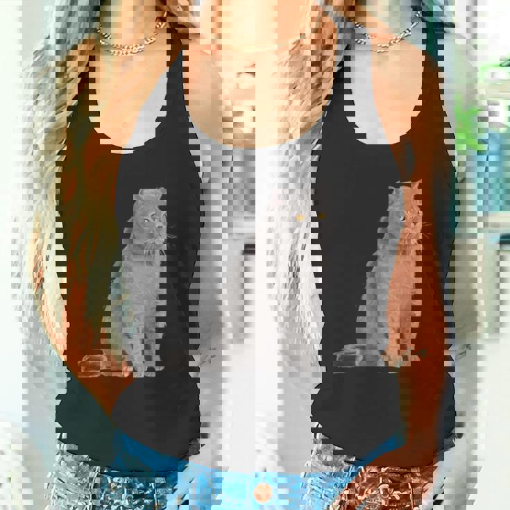 ブリティッシュショートヘアの猫 長袖tシャツ タンクトップ