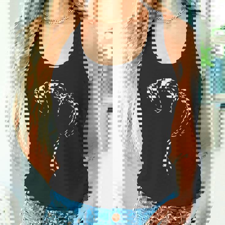 ボクサー ポートレート シルエット 犬 ドイツ ボクサー 犬 タンクトップ