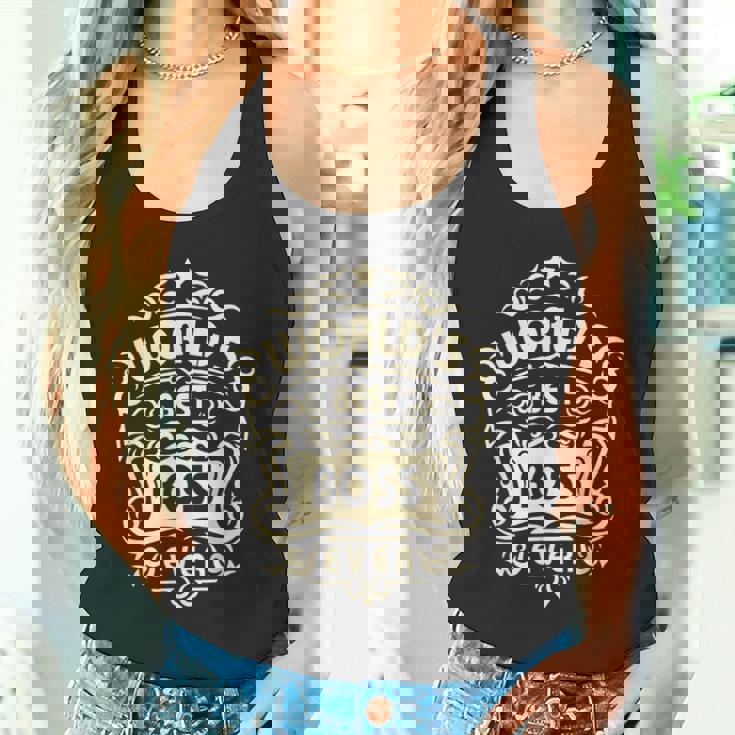 ボスの日 史上最高のボス 最高のボス タンクトップ