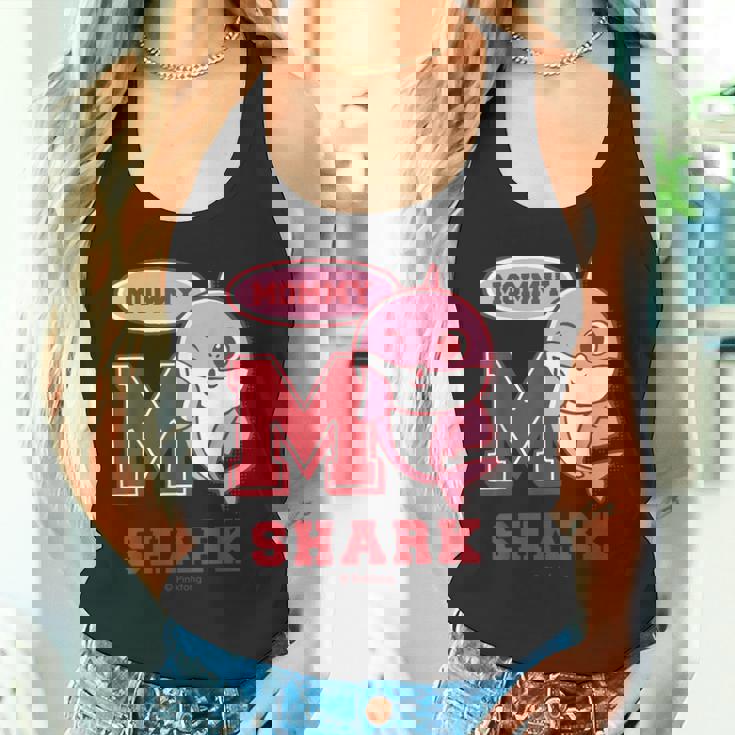 ママシャーク・レトロ・ベイシャーク・サメなかぞく・プレゼント・キッズ・メンズ・ウーマンズ タンクトップ