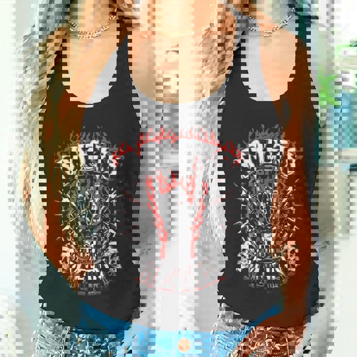 メタルフィンガーギフト ヘビーウルトラハードロック 嘔吐 ユーモア タンクトップ