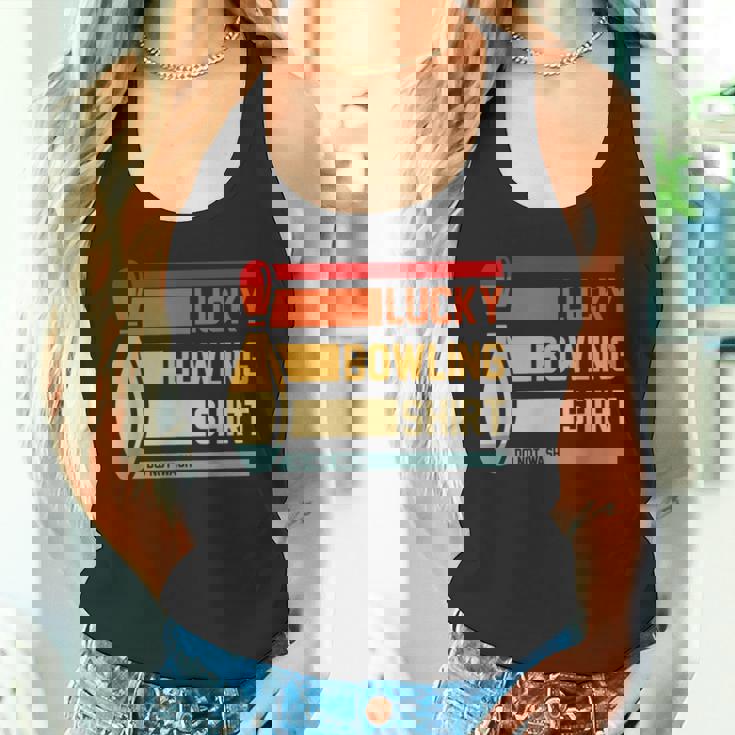 ラッキーボーリングシャツ おもしろボーリングトーナメントボウラーヴィンテージ タンクトップ