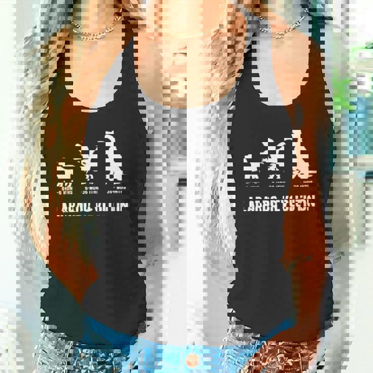 ラブラドールレトリバー エボリューションデザイン ラブラドールオーナー向け 長袖tシャツ タンクトップ