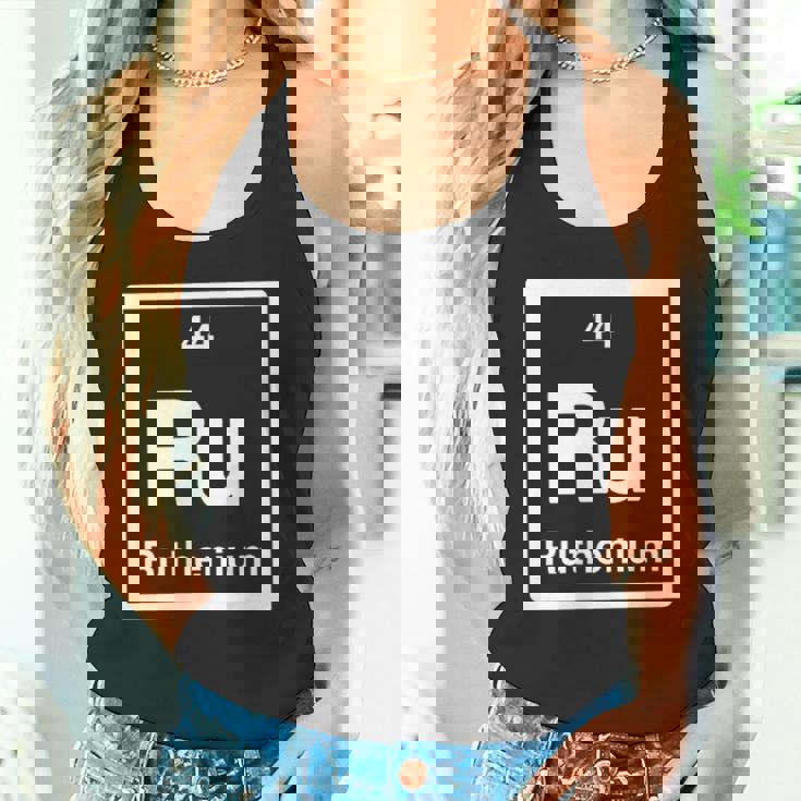 ルテニウム Ru 元素周期表 サイエンスギフト タンクトップ