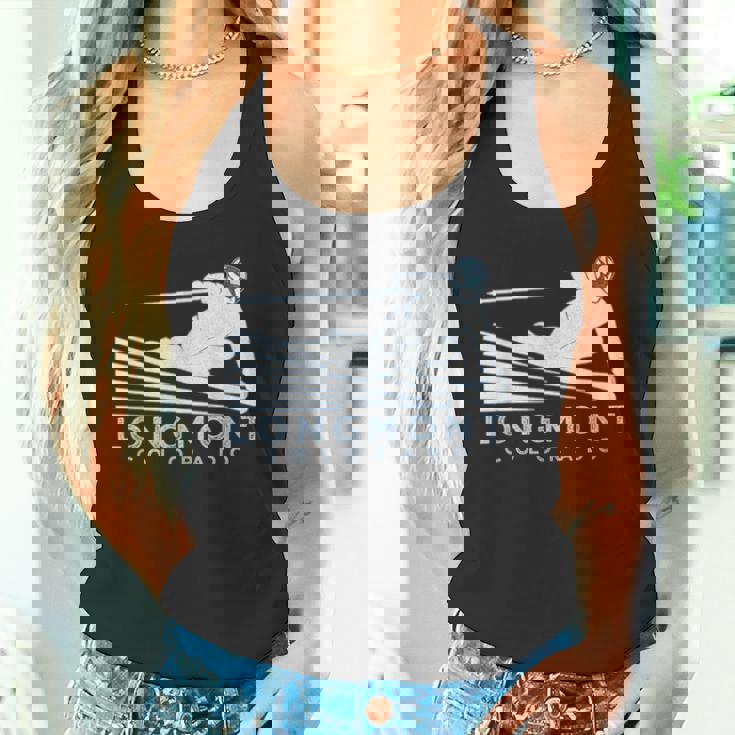 レトロ スキー ロングモント コロラドイラスト ヴィンテージ スノー スキー タンクトップ