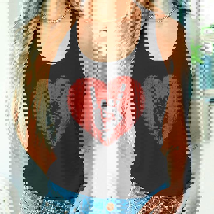 ロックミュージックラバーレッドハートロックンロール タンクトップ