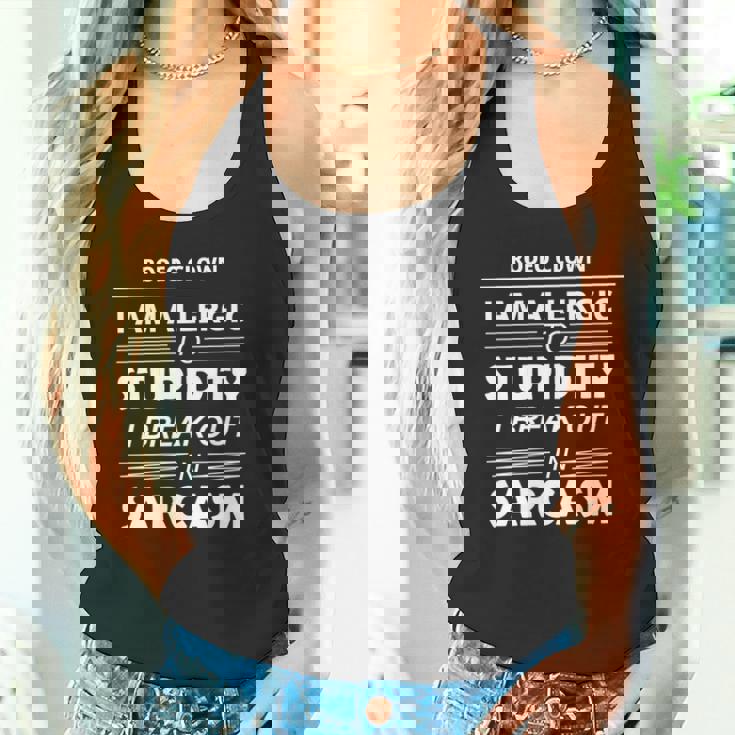 ロデオクラウン私は愚かさにアレルギーがある 長袖tシャツ タンクトップ