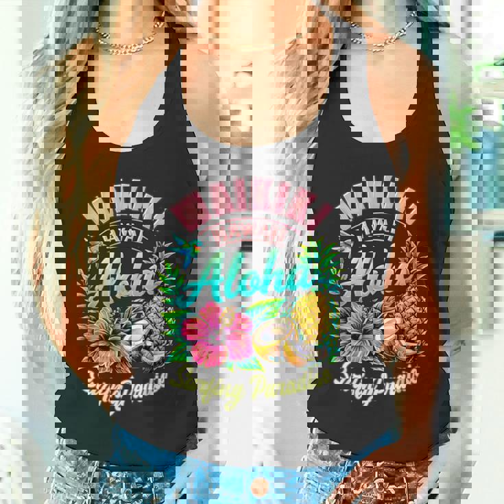 ワイキキ ハワイ アロハ サーフィン パラダイス ハイビスカス パイナップル タンクトップ