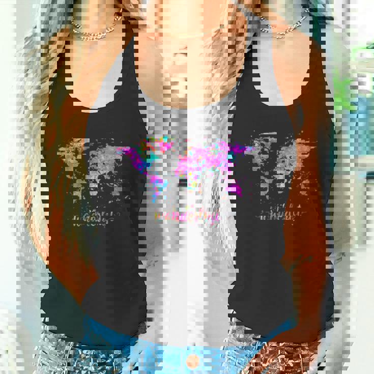 ワンダーラストの世界地図 タンクトップ