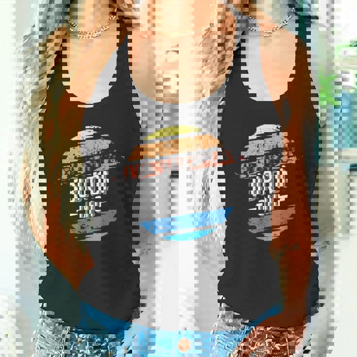 ヴィンテージ バートン オハイオ州サンセットお土産プリント タンクトップ