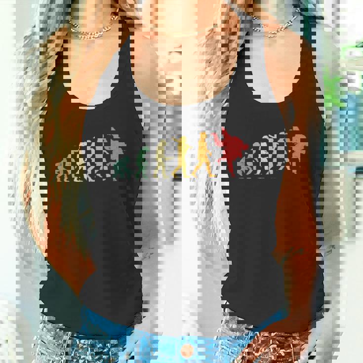 人類の進化 エボリューション 道場 柔道好き 趣味 古武道 柔道家 柔道部 レトロ おもしろ 柔道 タンクトップ