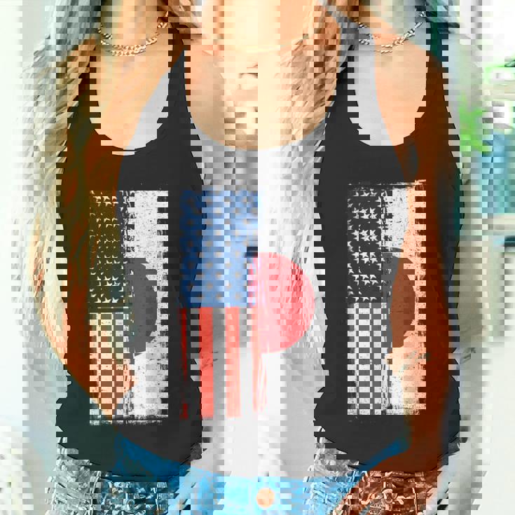 半日半 アメリカ国旗 日米ルーツ タンクトップ