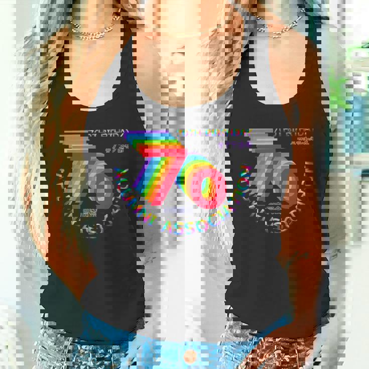 古希 同窓会 70歳 アラ古希 70歳誕生日 古希祝い 長寿 七色 70古希の集まり レインボーカラー 虹色 タンクトップ