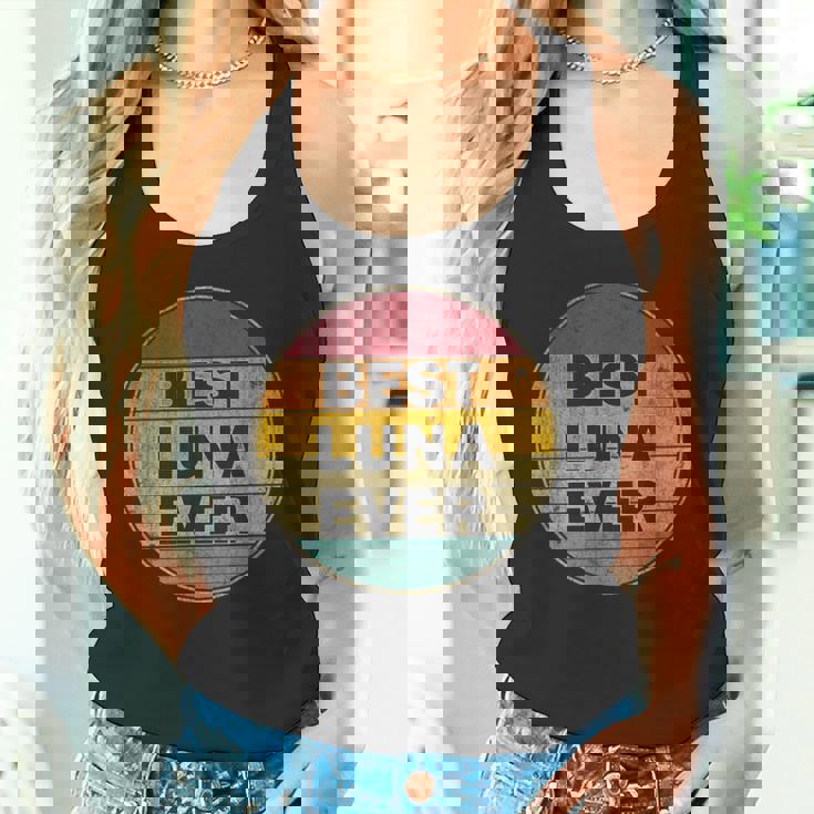 名前入り Luna I Love Luna レトロ ビンテージスタイル タンクトップ