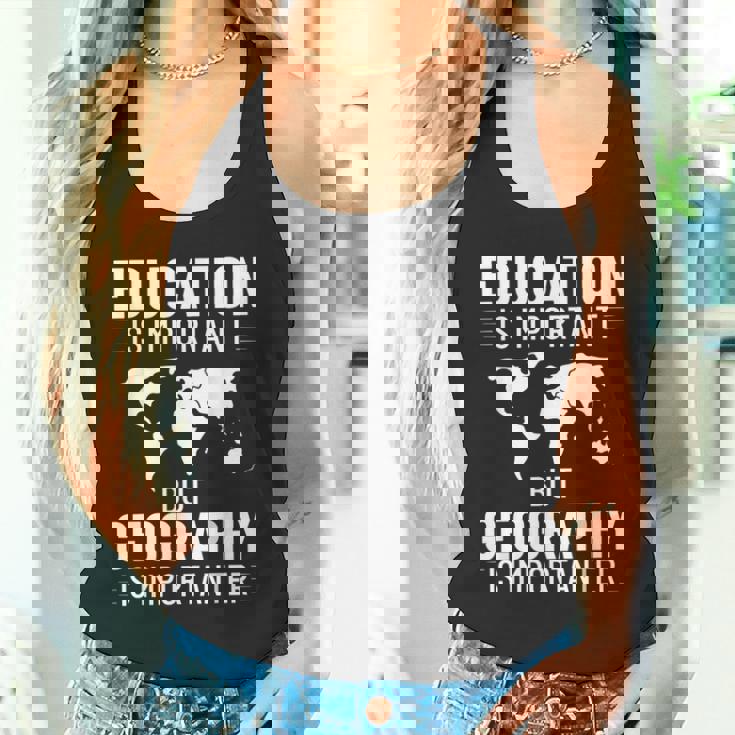 地理教師 地理学者 世界地図 学習史 タンクトップ