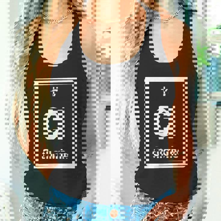 塩素 Cl 元素周期表 サイエンスギフト タンクトップ