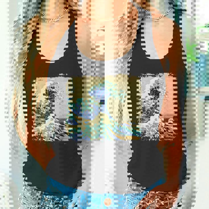 大波 北斎 名画 レトロ タンクトップ