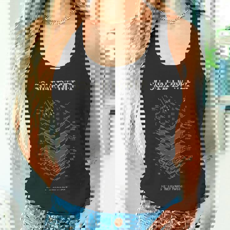 太陽光発電特許プリント太陽光発電セル青写真図 タンクトップ