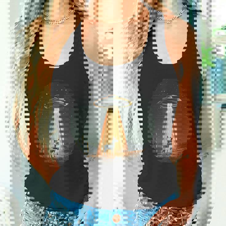 宇宙宇宙人のためにufoに誘拐された宇宙好きのロバ タンクトップ