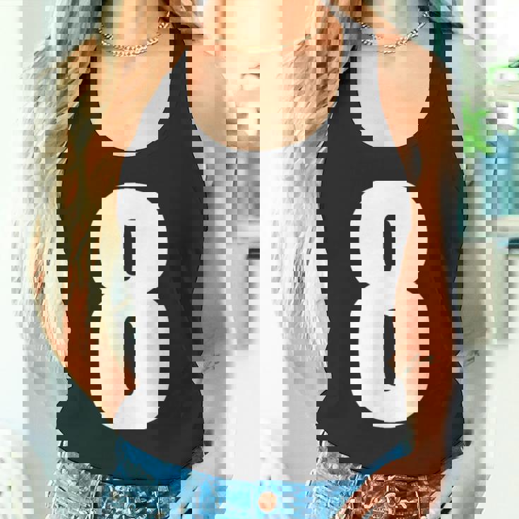 数字 8 数字 8 プレーン 白 数字 タンクトップ