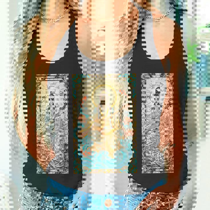 日本神話 音楽 女神弁財天 ステンドグラス タンクトップ