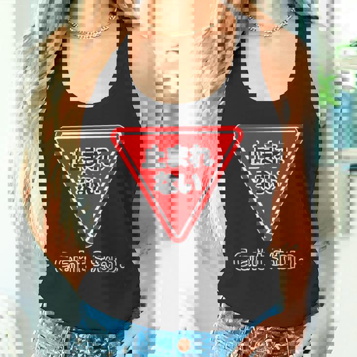 止まれない 標識 Can'ttop【変なデザイン屋さん】（ランニング・ランナー）ウェア 交通 パロディ 面白い言葉 タンクトップ