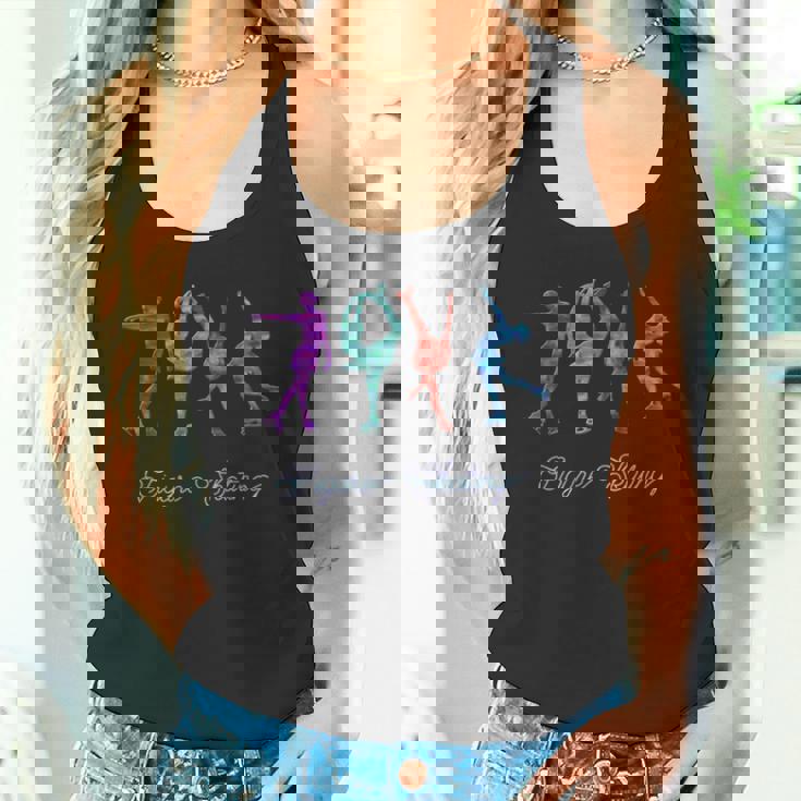 水彩 フィギュアスケート スパイラル レイバック ビールマン タンクトップ