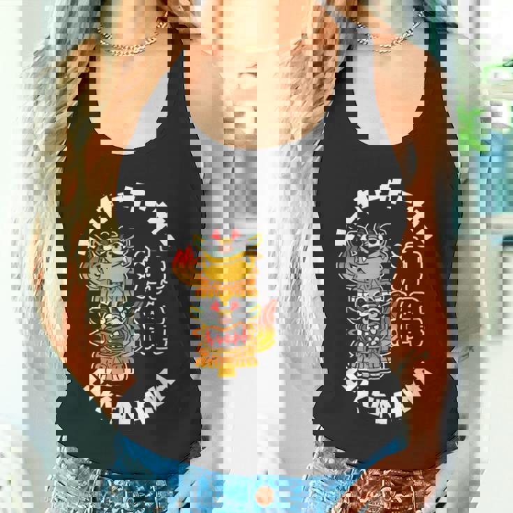 沖縄ジャパン シーサーガーディアンライオンズ 日本漢字お土産 タンクトップ