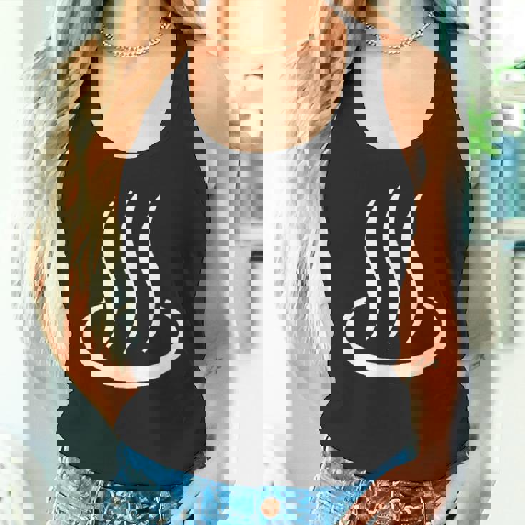 温泉マーク・白 ホワイト（アイラブ 温泉／お風呂 大好き）銭湯 サウナ 記号 お土産 旅行 面白 タンクトップ