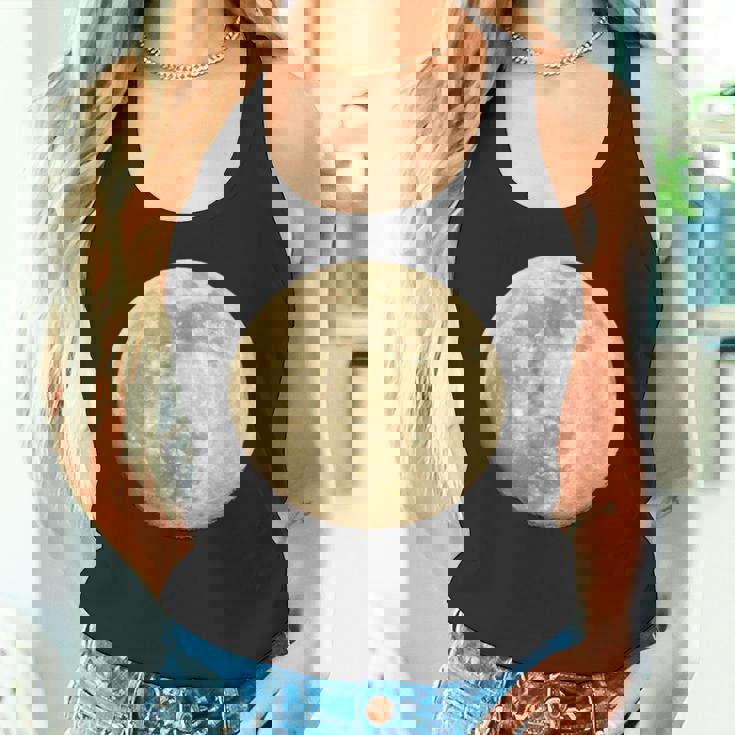 満月 夜空 月 タンクトップ